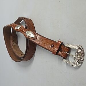 Vintage Leather Western Belt 46W
